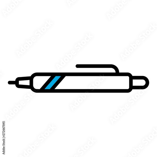 Office pen icon. Outline office pen vector icon for web design isolated on white background