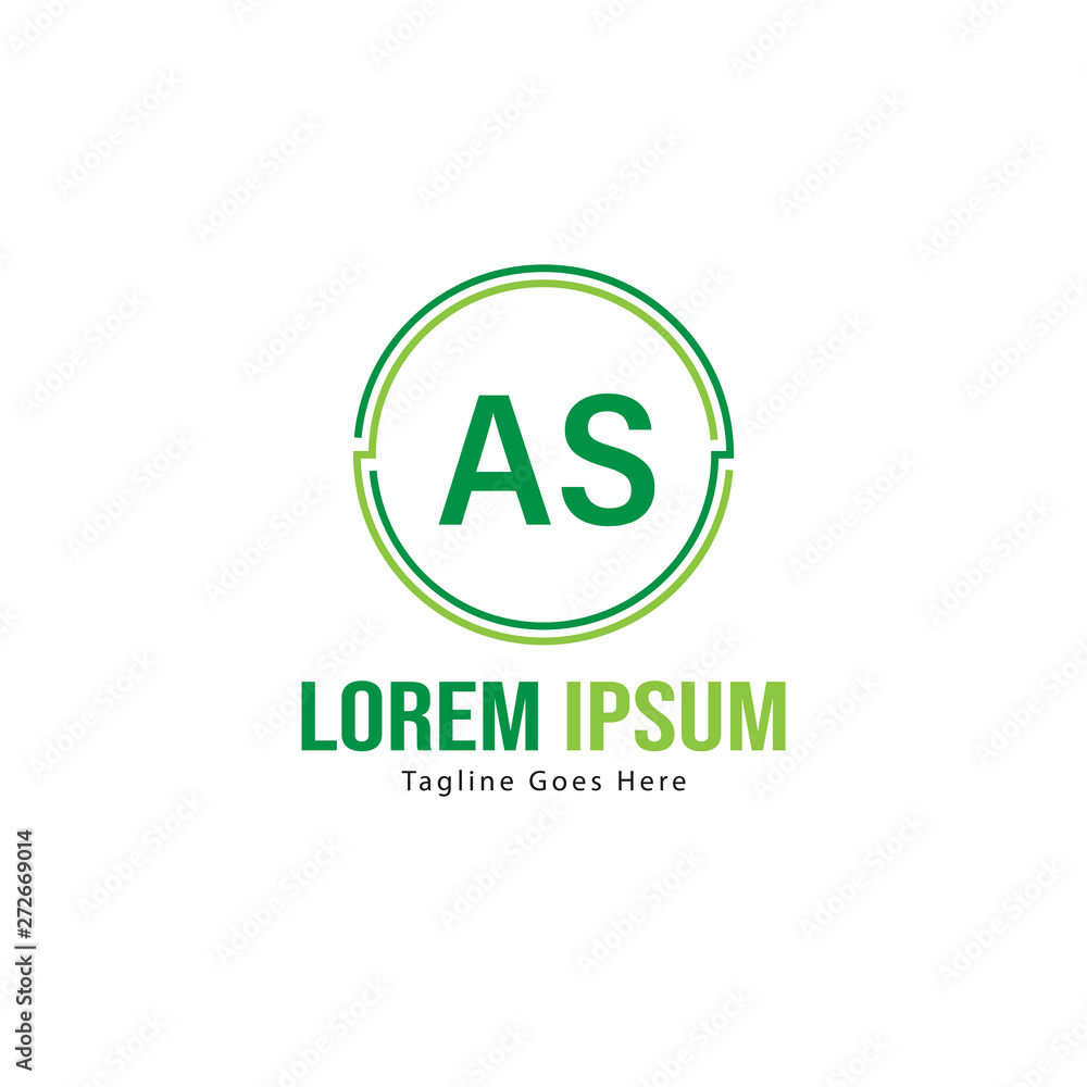 AS Letter Logo Design. Creative Modern AS Letters Icon Illustration AS Letter Logo Design. Creative Modern AS Letters Icon Illustration