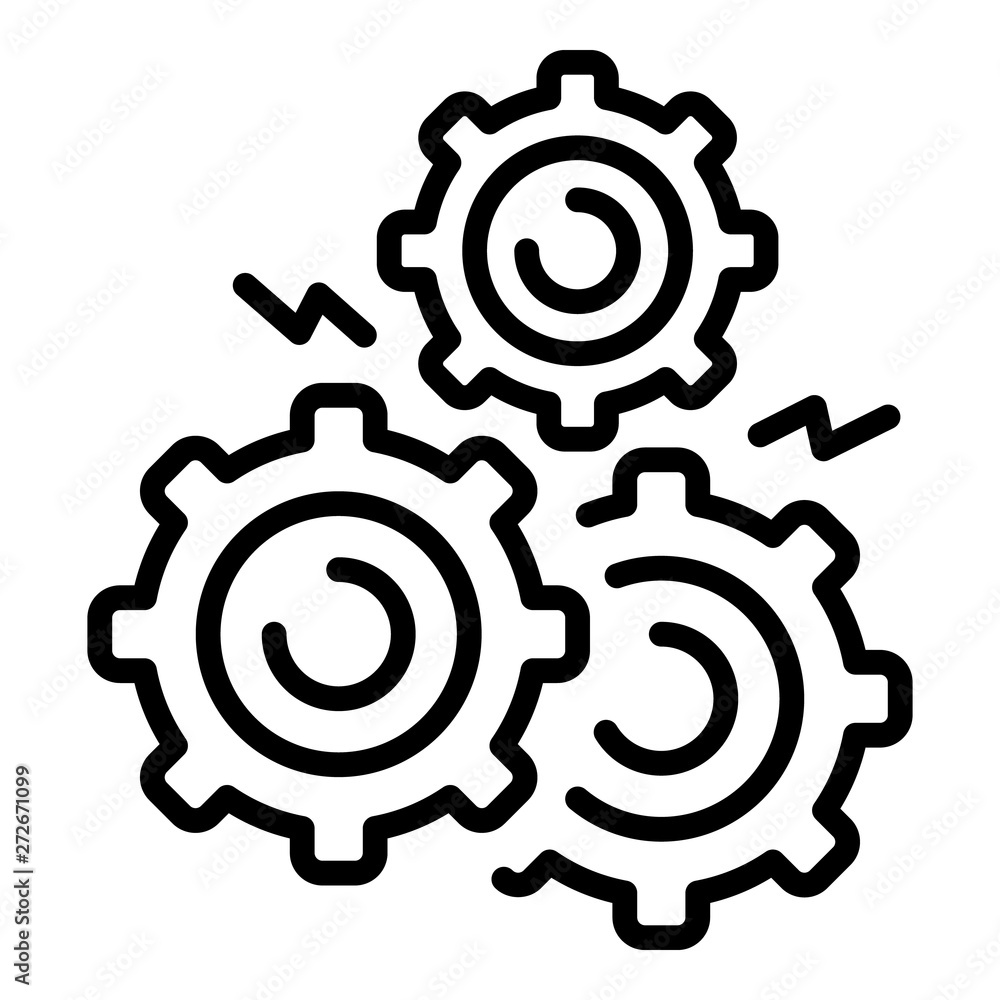 Gear supply icon. Outline gear supply vector icon for web design isolated on white background Gear supply icon. Outline gear supply vector icon for web design isolated on white background