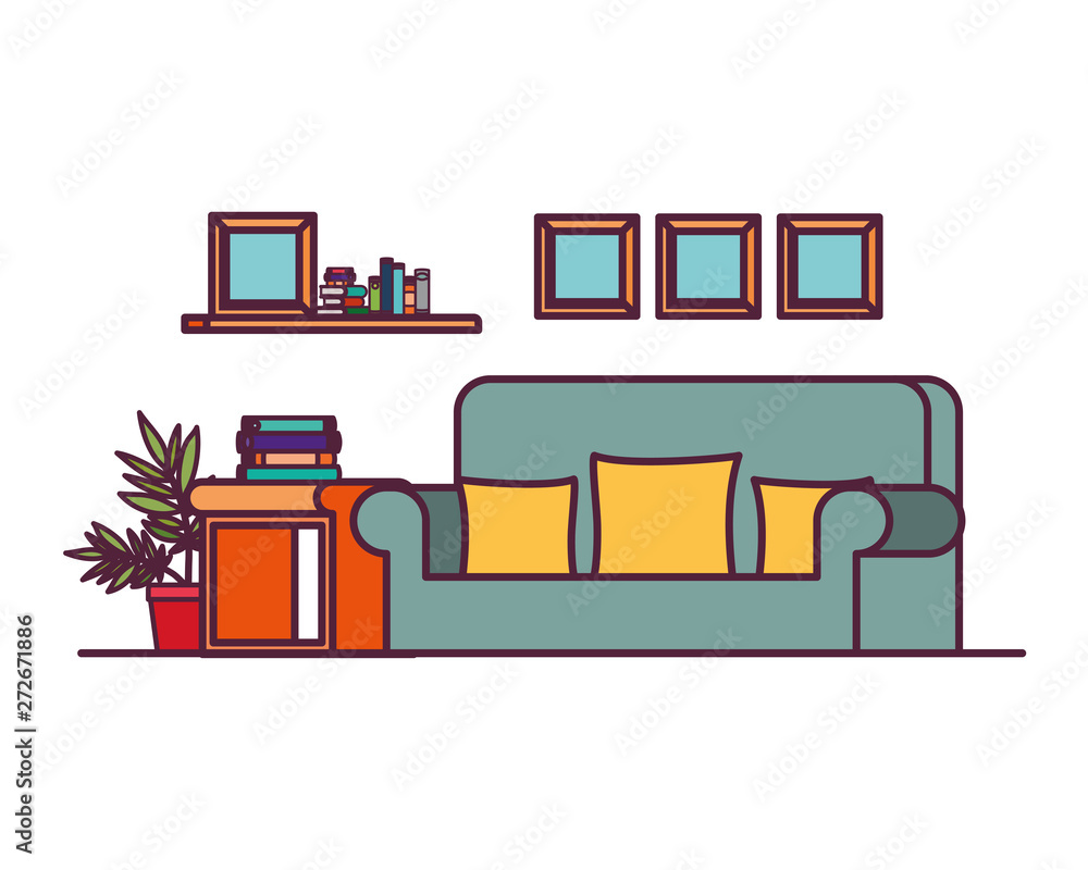 comfortable sofa in living room with white background comfortable sofa in living room with white background