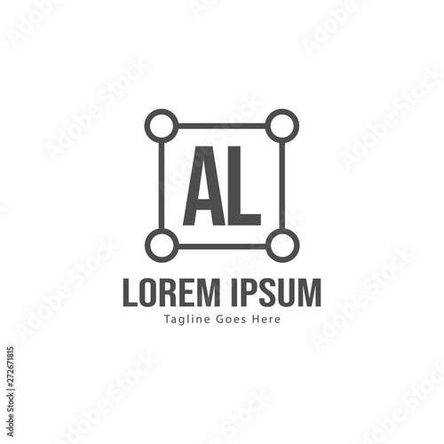 AL Letter Logo Design. Creative Modern AL Letters Icon Illustration