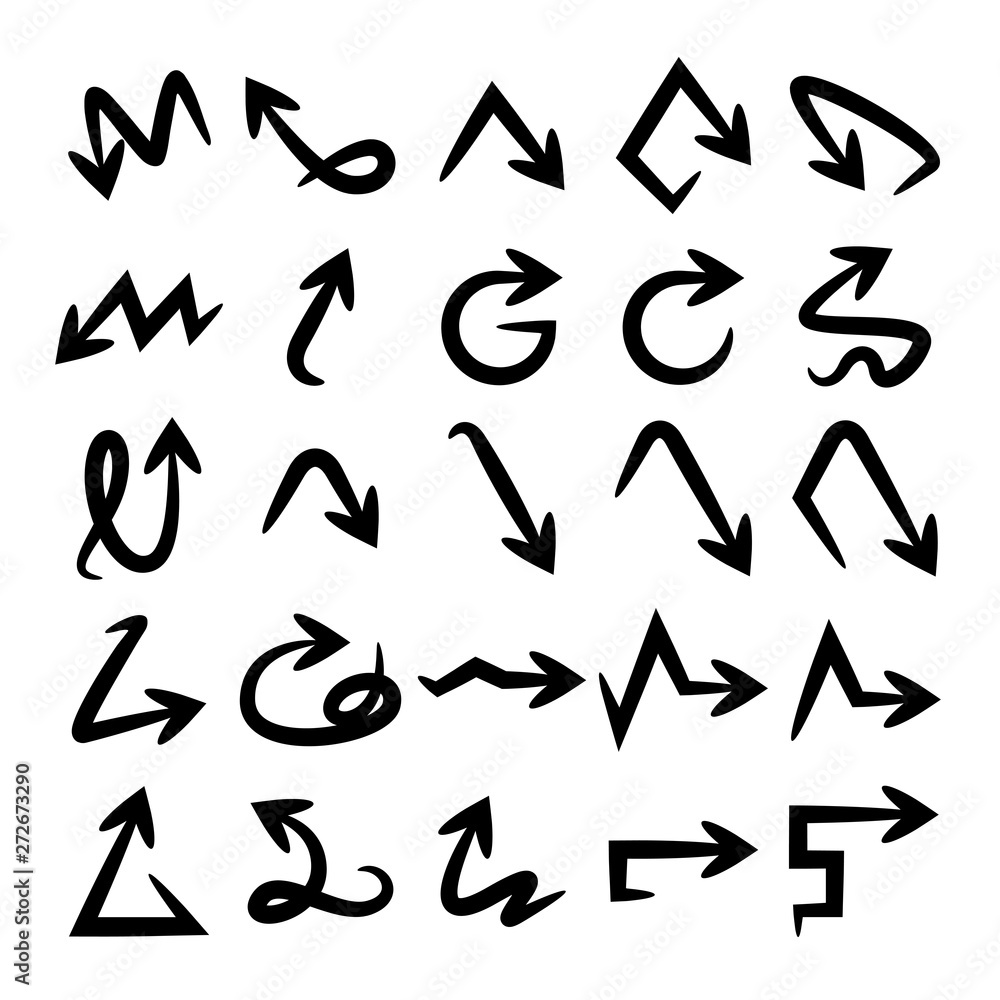doodle arrows vector set doodle arrows vector set