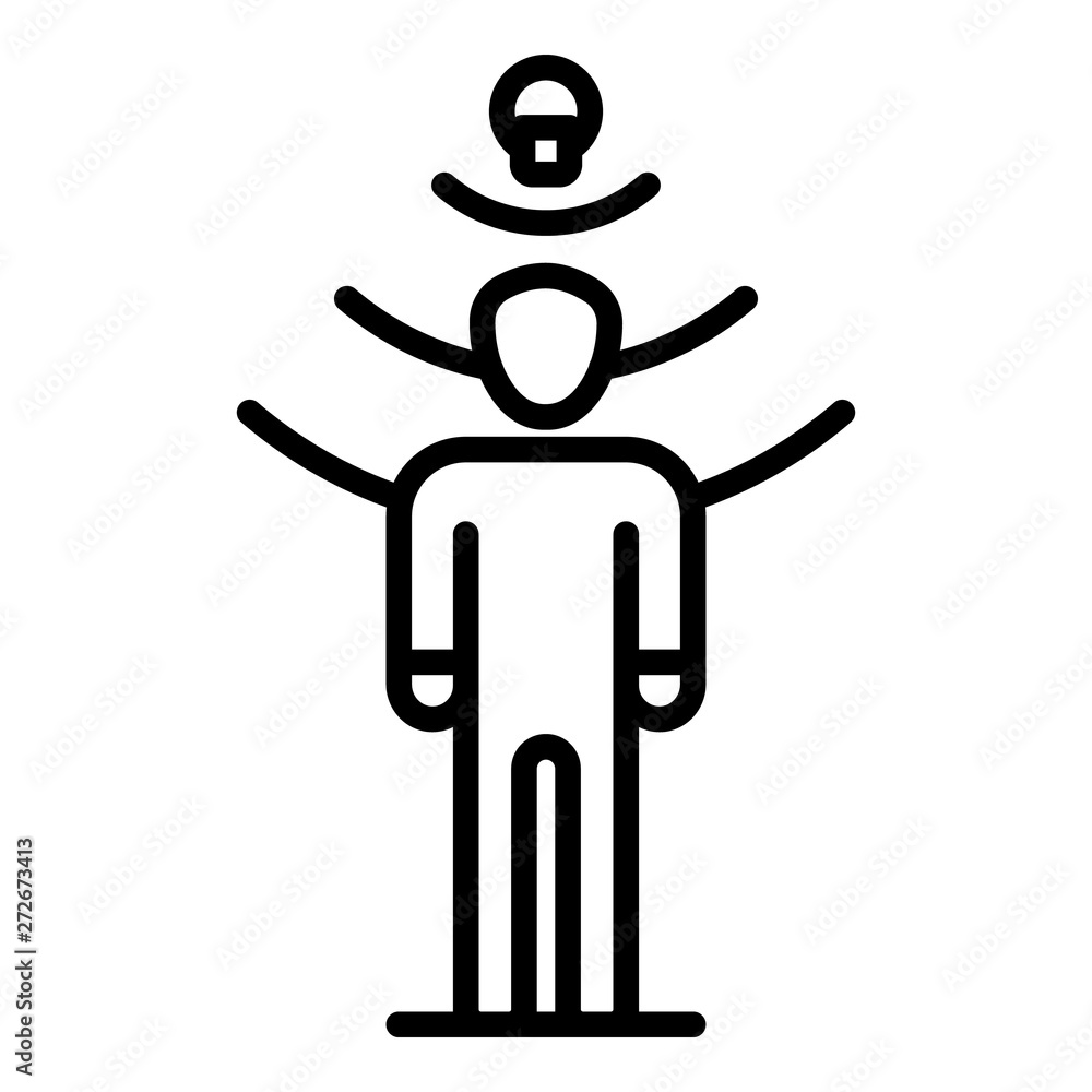 Movement sensor icon. Outline movement sensor vector icon for web design isolated on white background Movement sensor icon. Outline movement sensor vector icon for web design isolated on white background