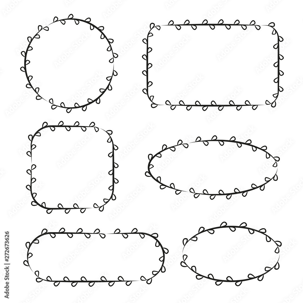 hand drawn and doodle frames and labels for card decoration hand drawn and doodle frames and labels for card decoration