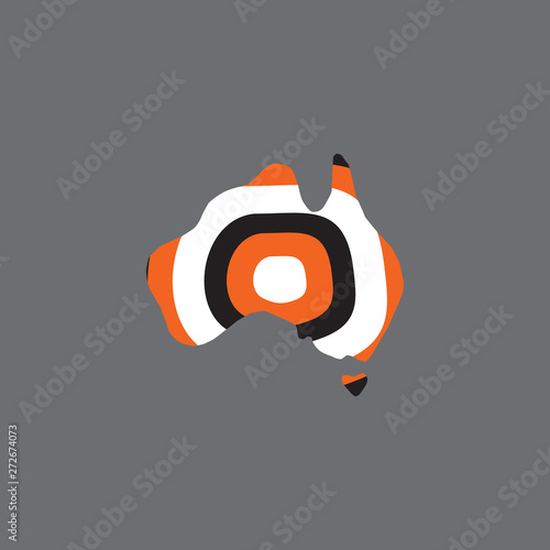 Aboriginal art icon logo design vector template