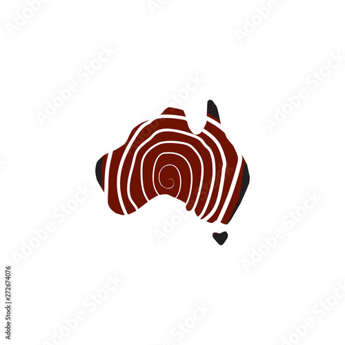 Aboriginal art icon logo design vector template