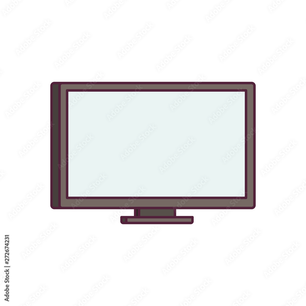 plasma screen tv in white background