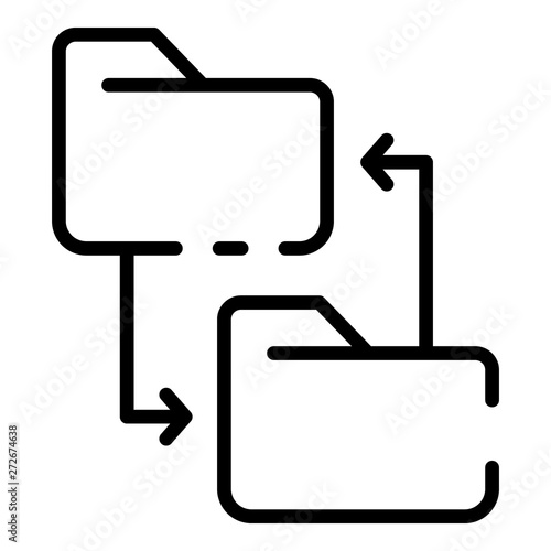 Rewriting the site directory icon. Outline rewriting the site directory vector icon for web design isolated on white background