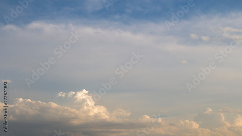 Clouds on sunset, amazing sky.