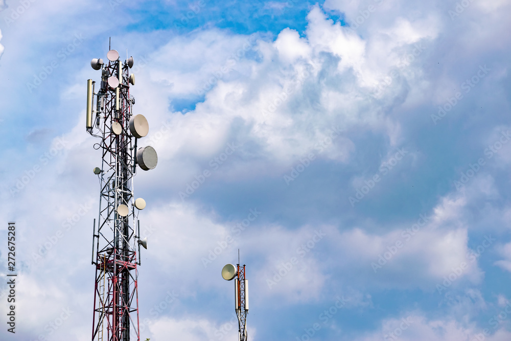 Telecom tower with aerials Telecom tower with aerials