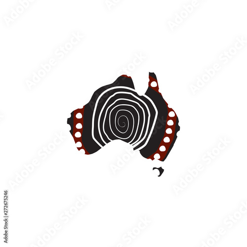 Aboriginal art icon logo design vector template