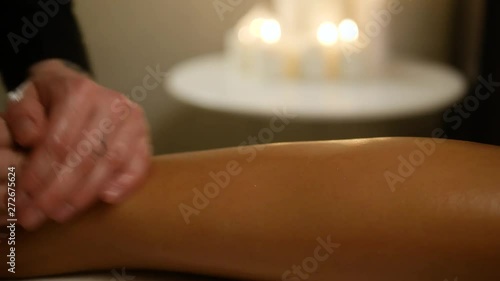 Wallpaper Mural Traditional oriental aroma therapy. Woman relaxing in spa salon, close up macro massage professional treatment Torontodigital.ca