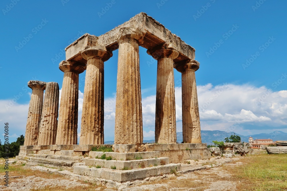 Ruine des Apollotempels von Korinth, Griechenland