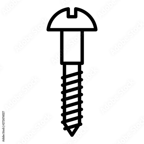 Screw for household appliances icon. Outline screw for household appliances vector icon for web design isolated on white background