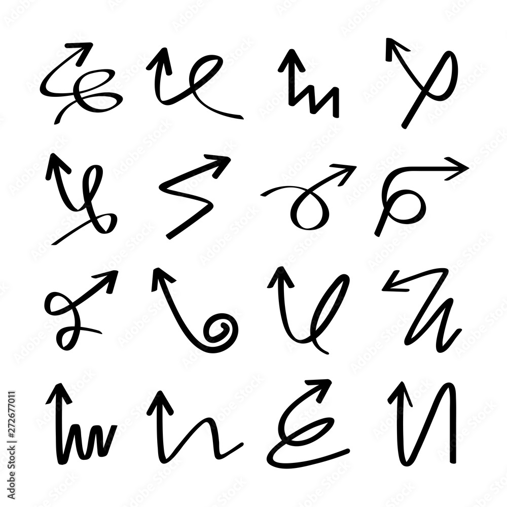 hand drawn and doodle arrows hand drawn and doodle arrows