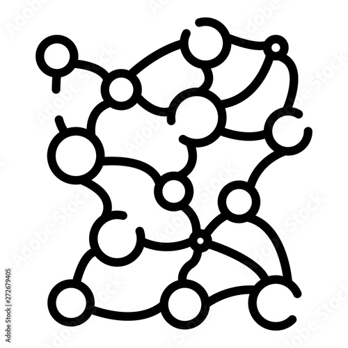 Staphylococcus colony icon. Outline staphylococcus colony vector icon for web design isolated on white background