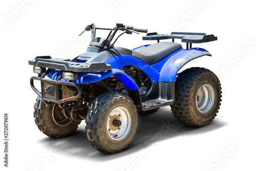 ATV Quad bike, All-Terrain vehicle, isolated on white background with clipping path photo
