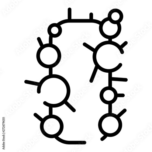 Streptococcus colony icon. Outline streptococcus colony vector icon for web design isolated on white background