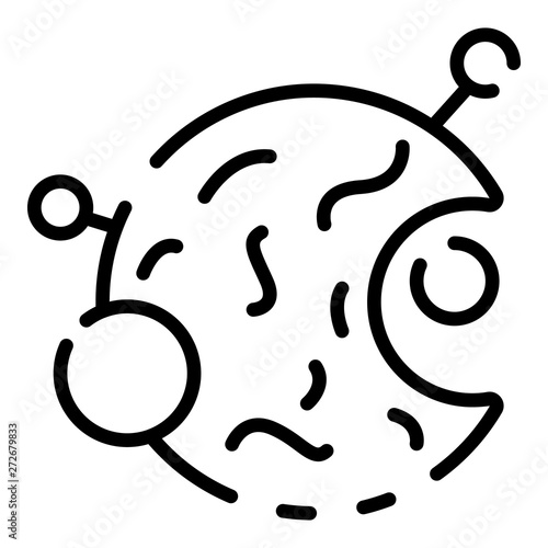 Viruses infect bacteria icon. Outline viruses infect bacteria vector icon for web design isolated on white background