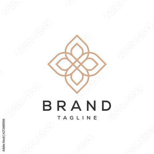 mandala ornament flower vector logo design template