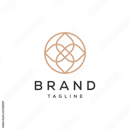 mandala ornament flower vector logo design template