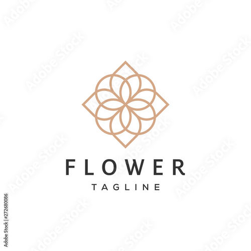 mandala ornament flower vector logo design template