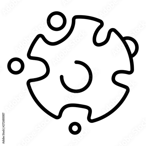 Virus infects staphylococcus icon. Outline virus infects staphylococcus vector icon for web design isolated on white background