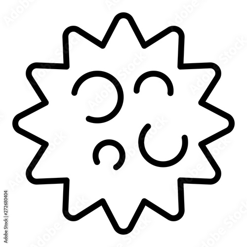 Virus structure icon. Outline virus structure vector icon for web design isolated on white background