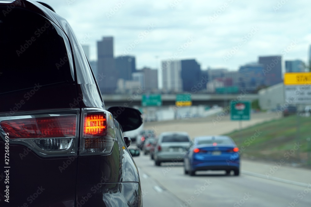 traffic on highway traffic on highway