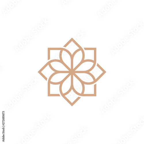 mandala ornament flower vector logo design template