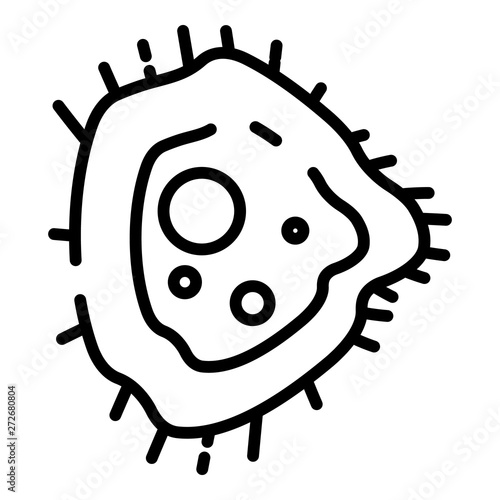 Structure of bacteria icon. Outline structure of bacteria vector icon for web design isolated on white background