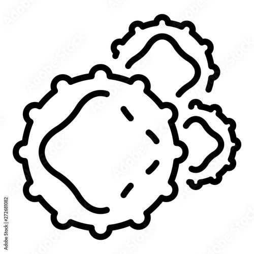 Bacteria spores icon. Outline bacteria spores vector icon for web design isolated on white background