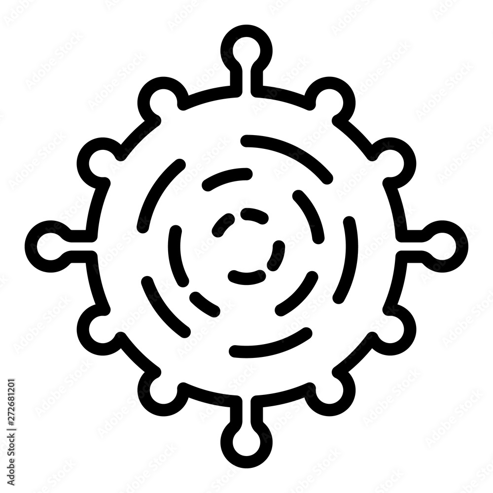 Fototapeta premium Adenovirus icon. Outline adenovirus vector icon for web design isolated on white background