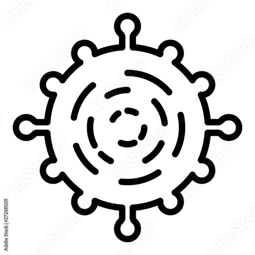 Adenovirus icon. Outline adenovirus vector icon for web design isolated on white background