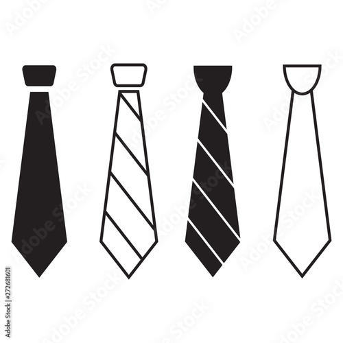 Necktie line icon, outline vector sign, linear style pictogram isolated on white.
