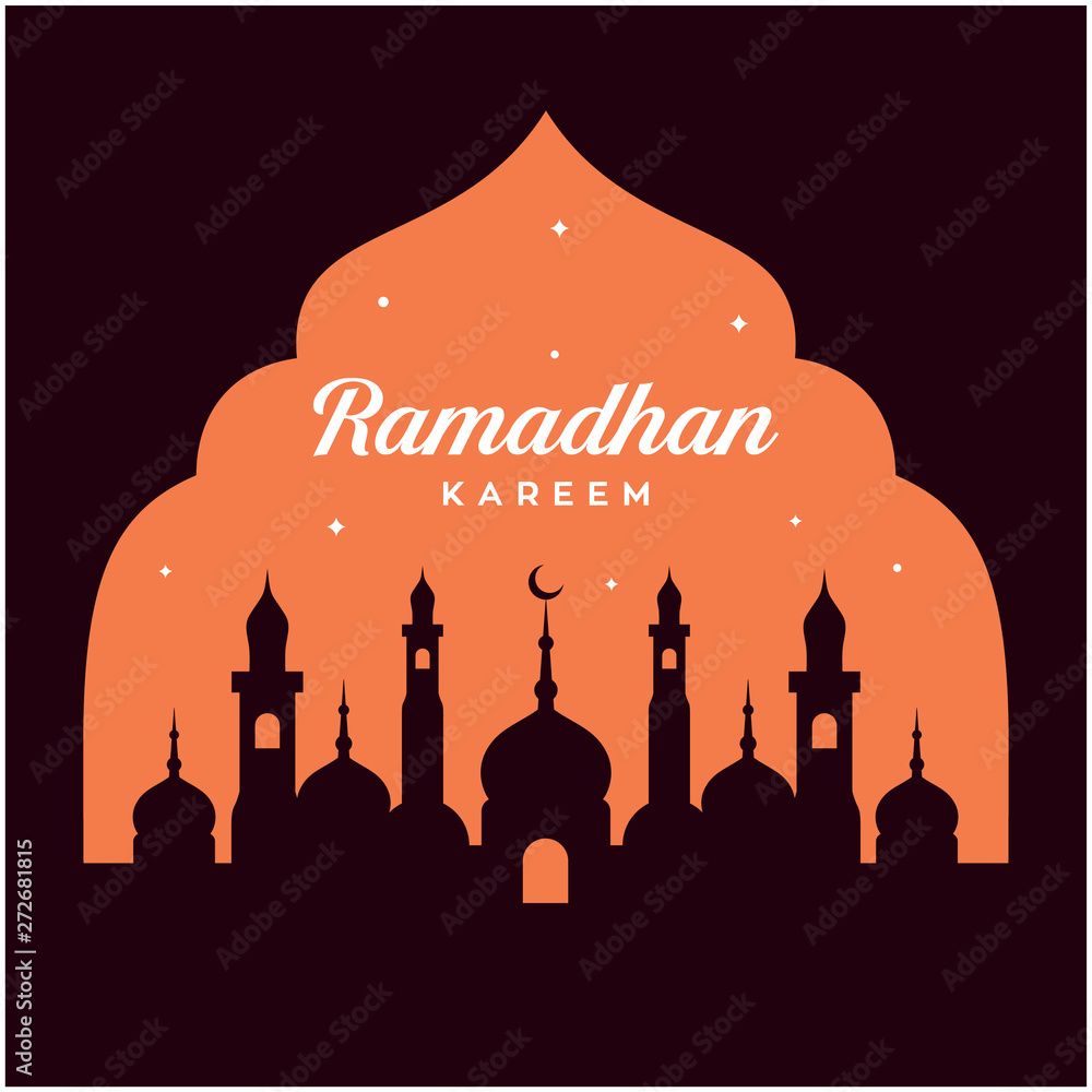 ramadan kareem background vector logo design