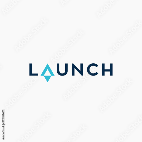 launch start up logotype vector logo design