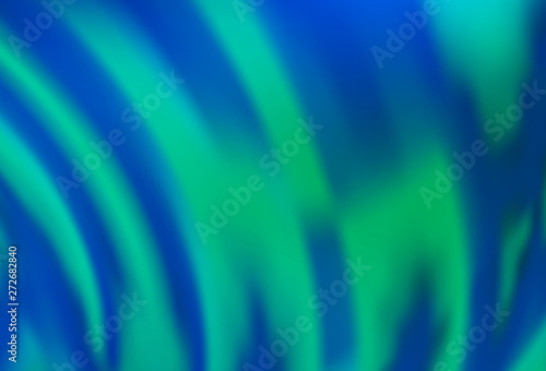 Light Blue, Green vector pattern with liquid shapes.