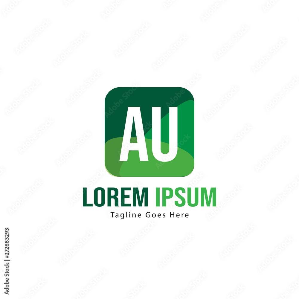 AU Letter Logo Design. Creative Modern AU Letters Icon Illustration AU Letter Logo Design. Creative Modern AU Letters Icon Illustration