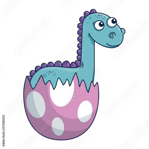 newborn diplodocus breaking the shell