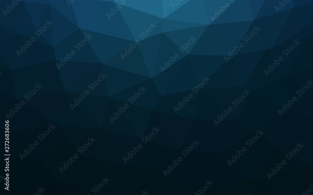 Dark BLUE vector triangle mosaic cover. Dark BLUE vector triangle mosaic cover.
