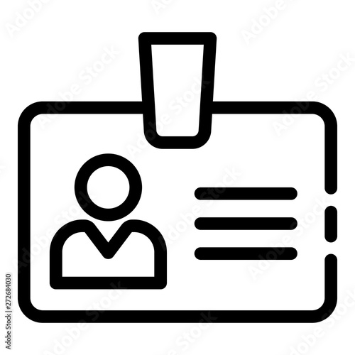 Admin badge icon. Outline admin badge vector icon for web design isolated on white background