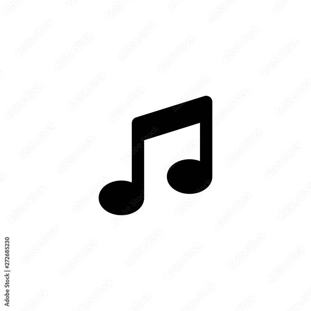 Music icon vector, Melody, song, note, sound, audio sign Isolated on white background. Music icon vector, Melody, song, note, sound, audio sign Isolated on white background.