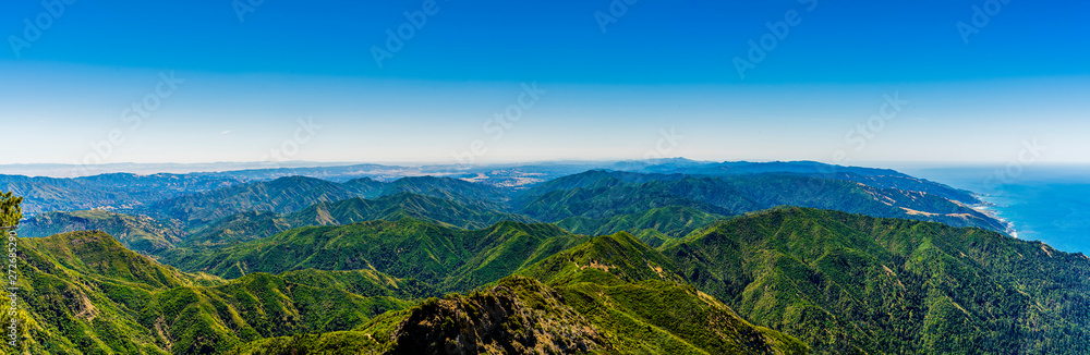 Panoramic View of Mountain Range and OCEAN