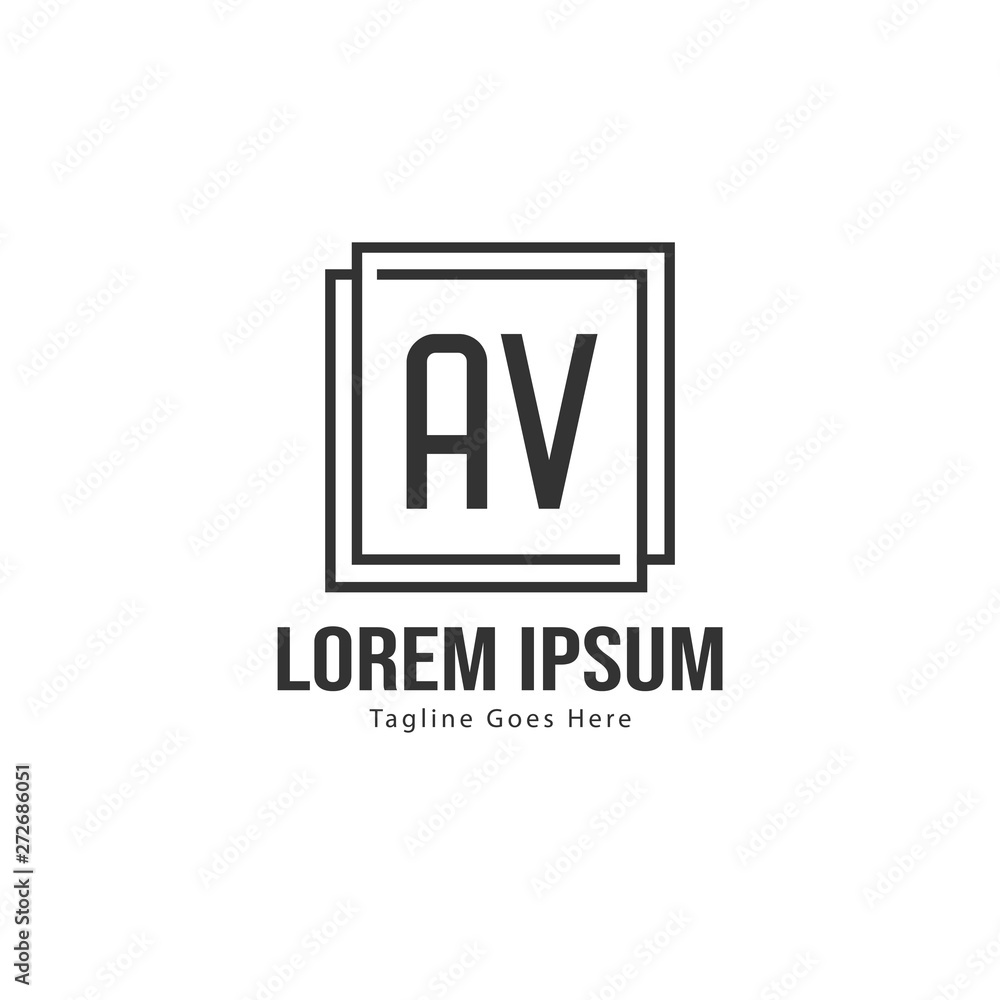 AV Letter Logo Design. Creative Modern AV Letters Icon Illustration AV Letter Logo Design. Creative Modern AV Letters Icon Illustration