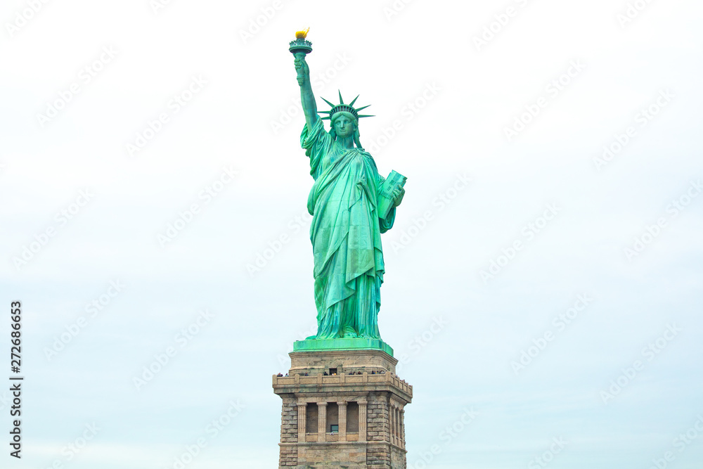 Obraz premium Statue of Liberty National Monument. Sculpture by Frédéric Auguste Bartholdi. Manhattan. New York. USA. 