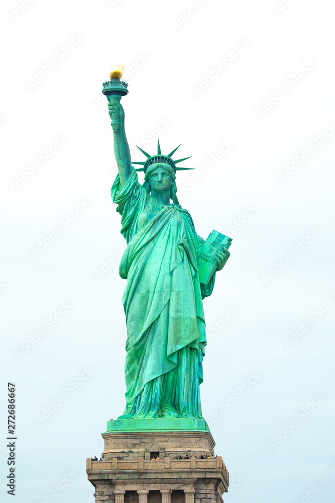 Obraz premium Statue of Liberty National Monument. Sculpture by Frédéric Auguste Bartholdi. Manhattan. New York. USA. 