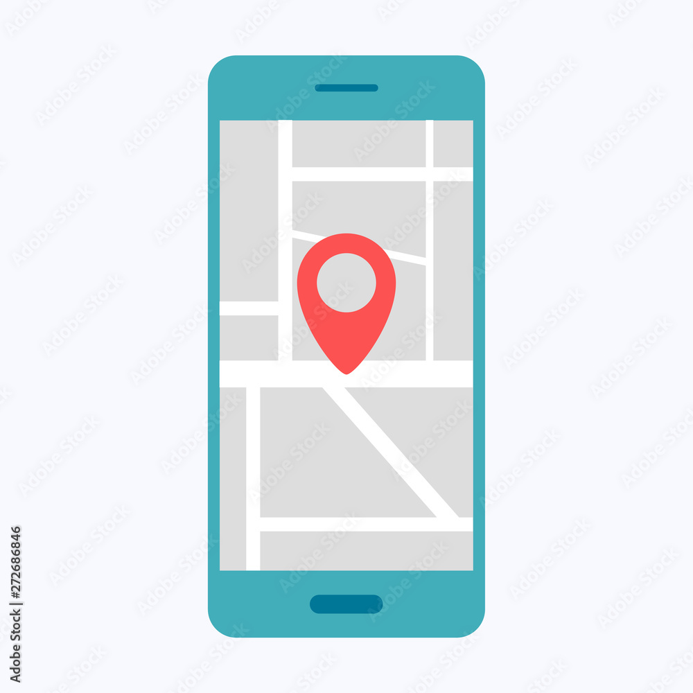 Location map, mobile city transportation, business concept vector illustration Location map, mobile city transportation, business concept vector illustration