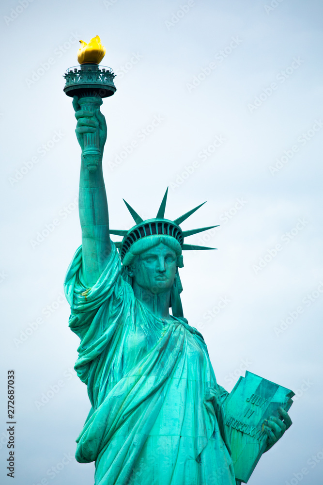 Fototapeta premium Statue of Liberty National Monument. Sculpture by Frédéric Auguste Bartholdi. Manhattan. New York. USA. 