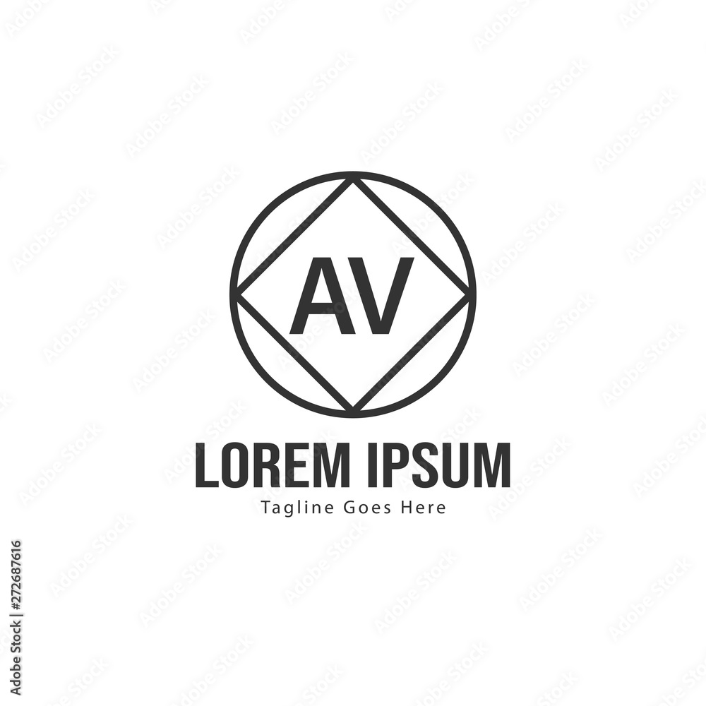 AV Letter Logo Design. Creative Modern AV Letters Icon Illustration AV Letter Logo Design. Creative Modern AV Letters Icon Illustration